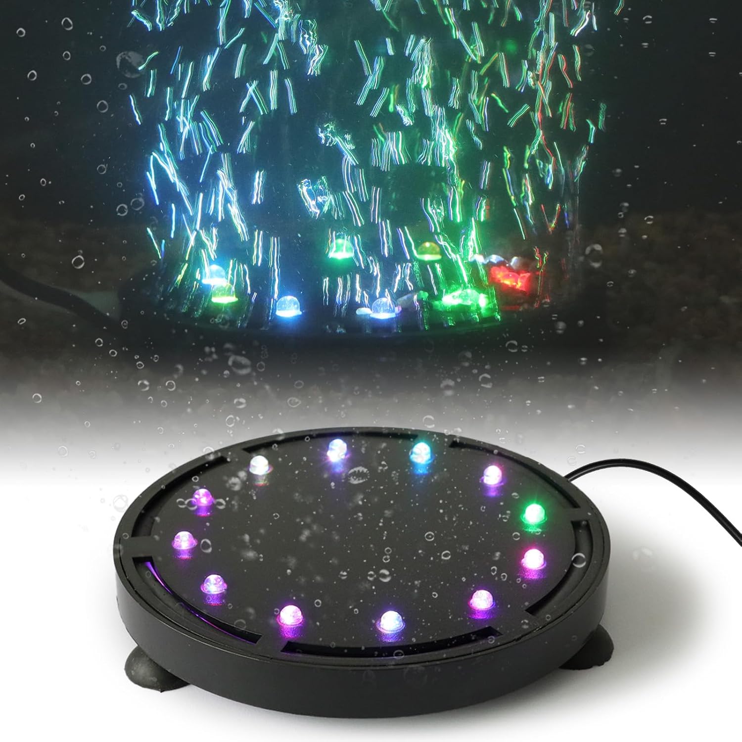 Air Stone Diffuser - إضاءة فقاعات للأحواض المائية بـ 9/12